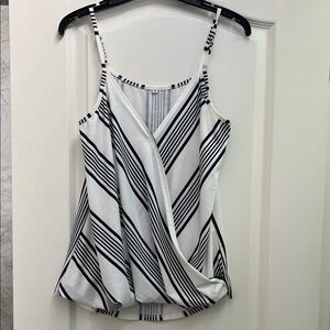 Striped Black and White Women's Top